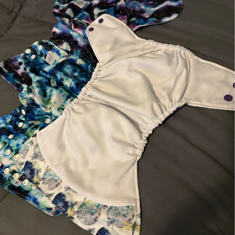 Fanny Fluff Galaxy Print and Dragonfly pocket cloth Diapers
